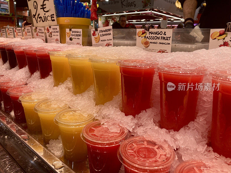 西班牙-巴塞罗那- Mercat de la Boqueria -果汁